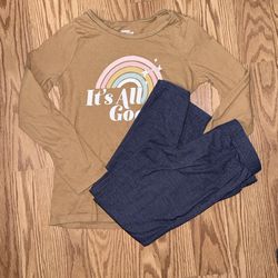 Leggings And Long Sleeves Shirt 