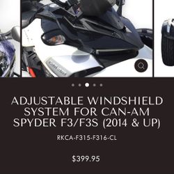 Can Am — F3 Windshield Adjustable( Cash Or Trades) 