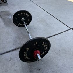 Curl Bar With 30 Pound Plates