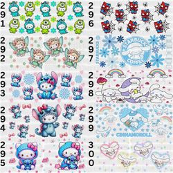 Cinnamoroll UV DTF 16 Oz Cup Wrap