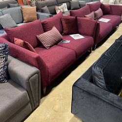 Red Sofa And Loveseat Made in Turkey FREE DELIVERY AND INSTALLATION