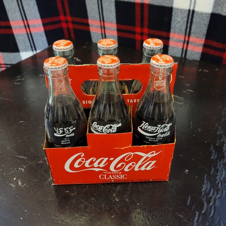 6 Pack Commemorative COCA-COLA Bottles