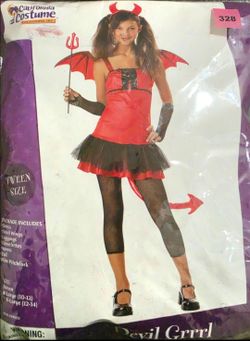 Devil Girl Costume Size XL(12-14)