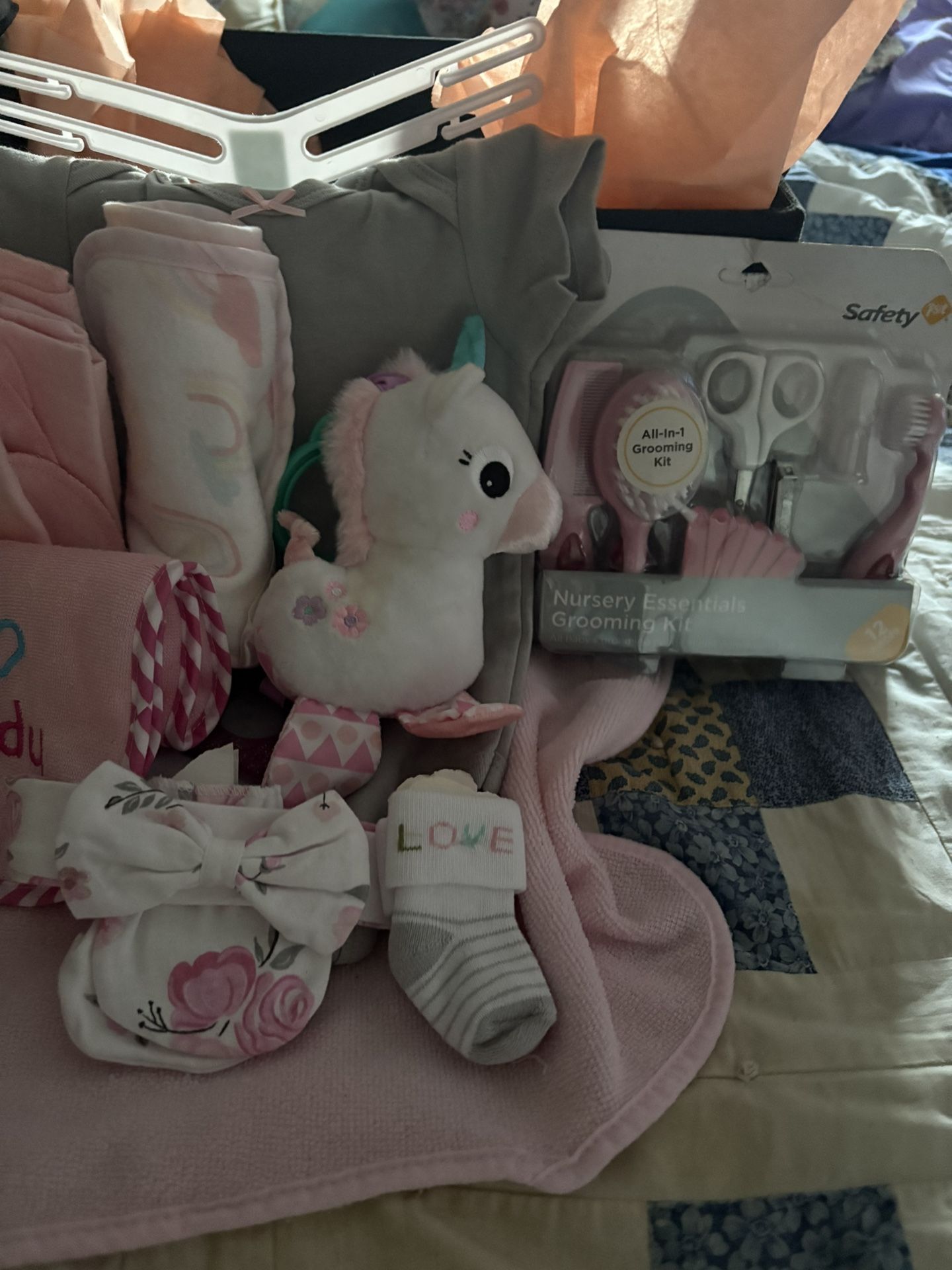 Baby Girl Gift Baby Shower Basket $22