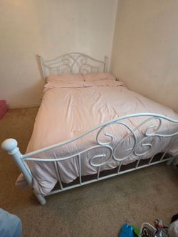 Full Size White Girls Bed