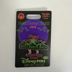 NEW 2024 Oogie Boogie Bash Magic Key Holder Pin Glow in the Dark Limited Release