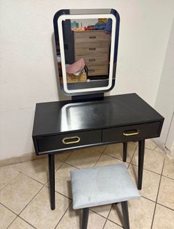 Black and Gold Vanity