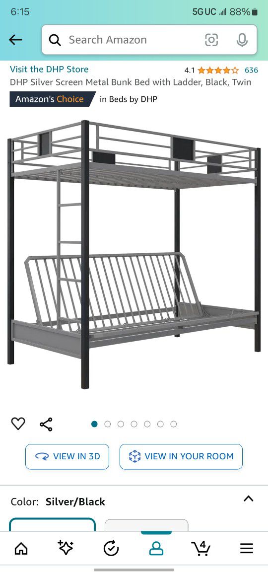 Bunk Bed With Futon