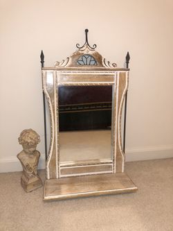 Vintage Mirror and Cherub Set Made in India