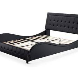 Black, Queen Bed Frame - Low Profile