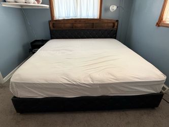 King Bed Frame with Headboard
