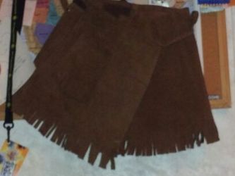 Authentic real leather skirt