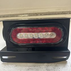 Steel Trailer Light Boxes Housing Kit w/ 6" Oval Led Trailer Tail Lights