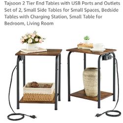 2 Tier End Tables - Set OF 2