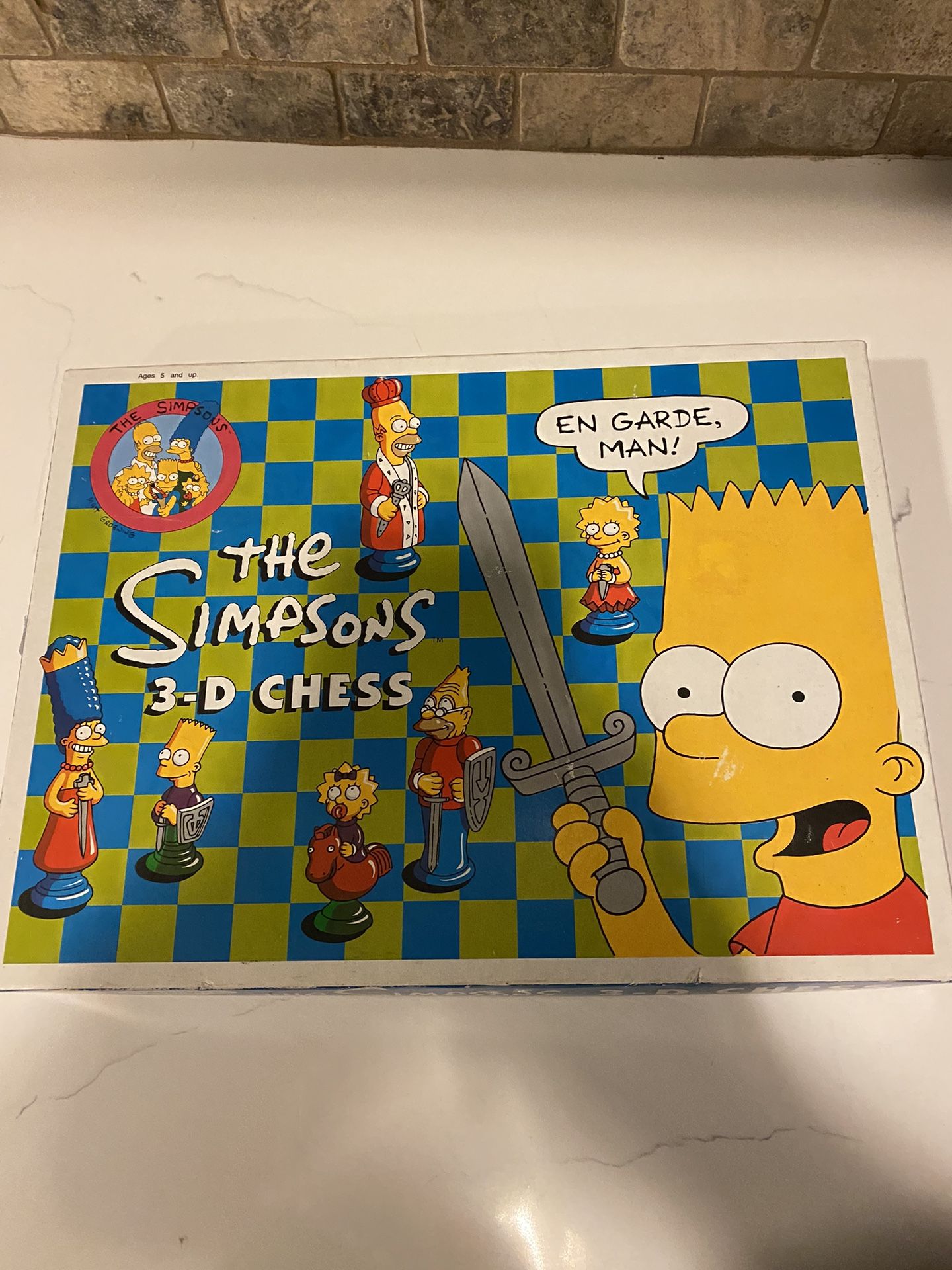 Vintage 1991 The Simpsons 3D Chess Set Complete Board Game 