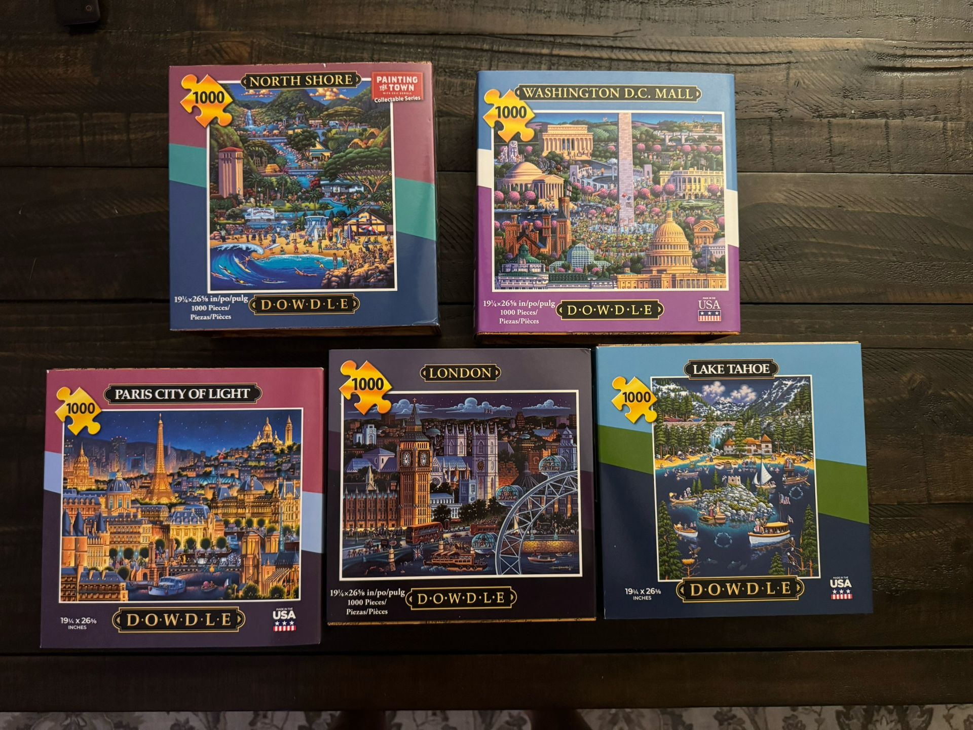 Dowdle 1000-Piece Puzzle Set – $60 (All 5)