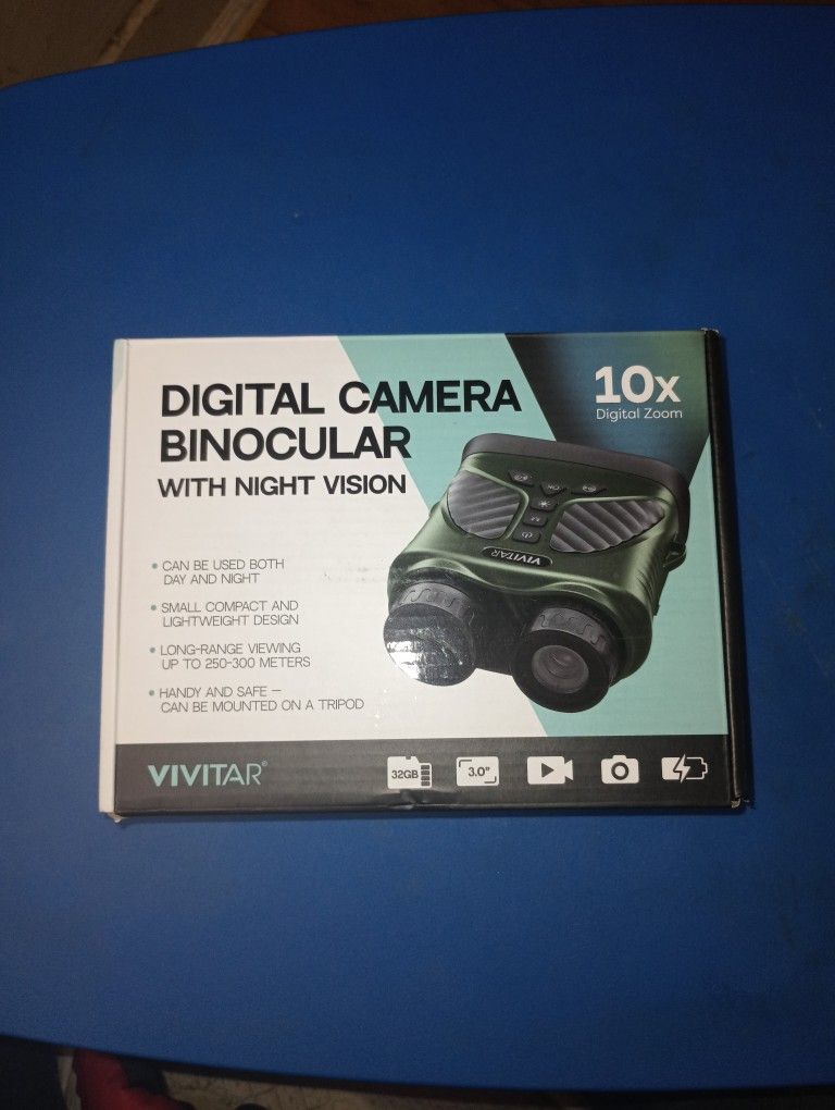 VIVITAR --Digital Camera Binoculars With Night Vision 10 Times Digital Zoom