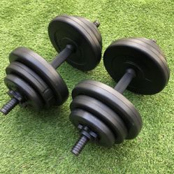 Gym Equipment 40lb Dumbbells Adjustable 