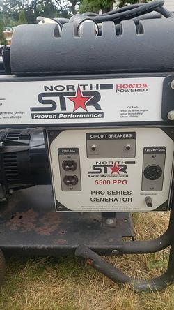 Northstar 5500 PPG Pro Series generator 9 horse Honda motor