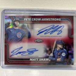 2025 Topps Chrome Update Pete Crow-Armstrong #RA-PC Red Refractor /5 DA-CSA