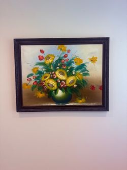 CHEAP! Beautiful Flower Framed Picture