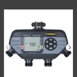 Melnor 73280 Digital Water Electronic Hose Timer, 4 Zone, Black/Gray Black/Gray 4-Zone