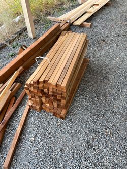 Extra wood decking materials.