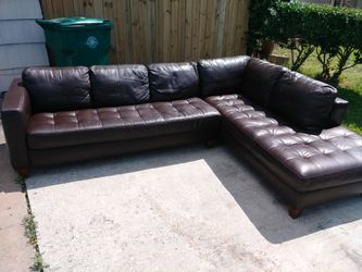 Big nice real leather couch 400firm