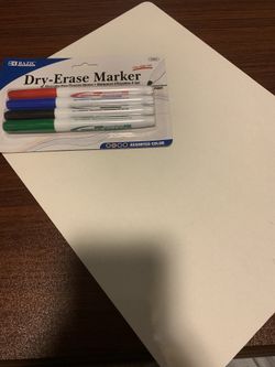 White board and dry erase markers!