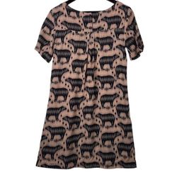 Anthropologie Maeve Zola Polar Bear Dress Pockets SZ 4