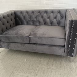 Grey Love Seat