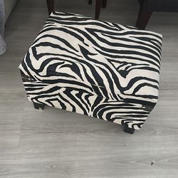 Ottoman Storage Zebra Print
