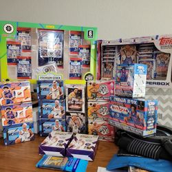 NBA Basketball Sealed Boxes Wembanyama RC Rookies And Cooper Flagg Rookies Panini Prizm,   MOSAIC,   Topps Chrome,   Premium Stock 