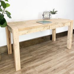 Custom farmhouse Office Desk Study Filling Cabinet Solid Wood Modern Rustic Office File Writing Restoration Hardware Insp Carpenter Bookcase