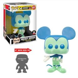 Funko Pop Disney #457 Mickeys 90th 10" Green & Blue Figurine NEW
