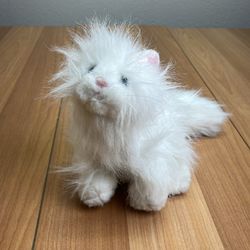 GANZ WEBKINZ VERY FURRY WHITE PERSIAN KITTEN/CAT PLUSH/STUFFED ANIMAL 