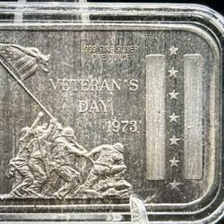 1973 Veterans Day 1 Ounce .9999 Silver