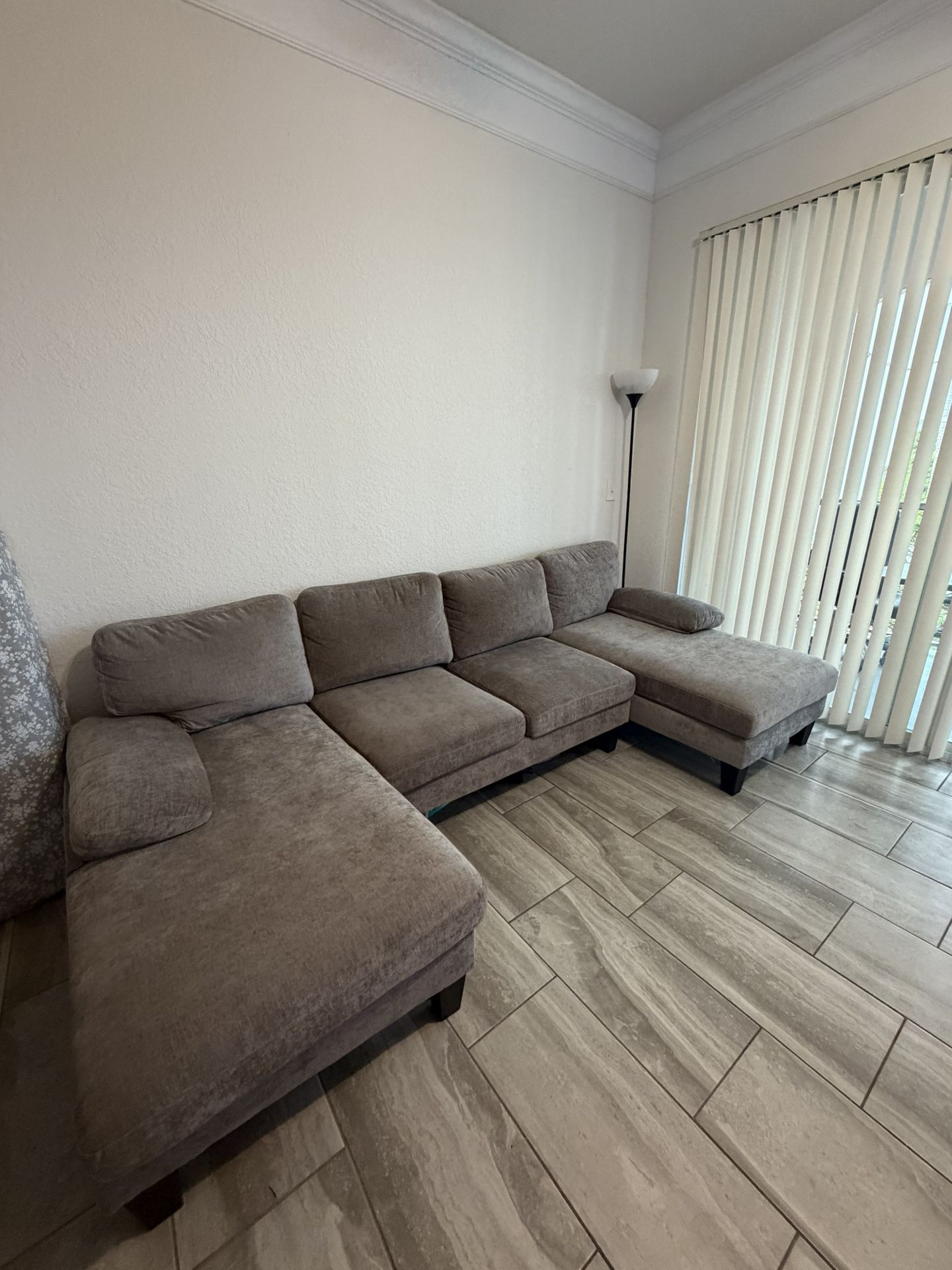  Homall Modern U-Shape 6 Seat Sectional Sofa, Chenille Fabric Modular Couch, Oversized Sofa By