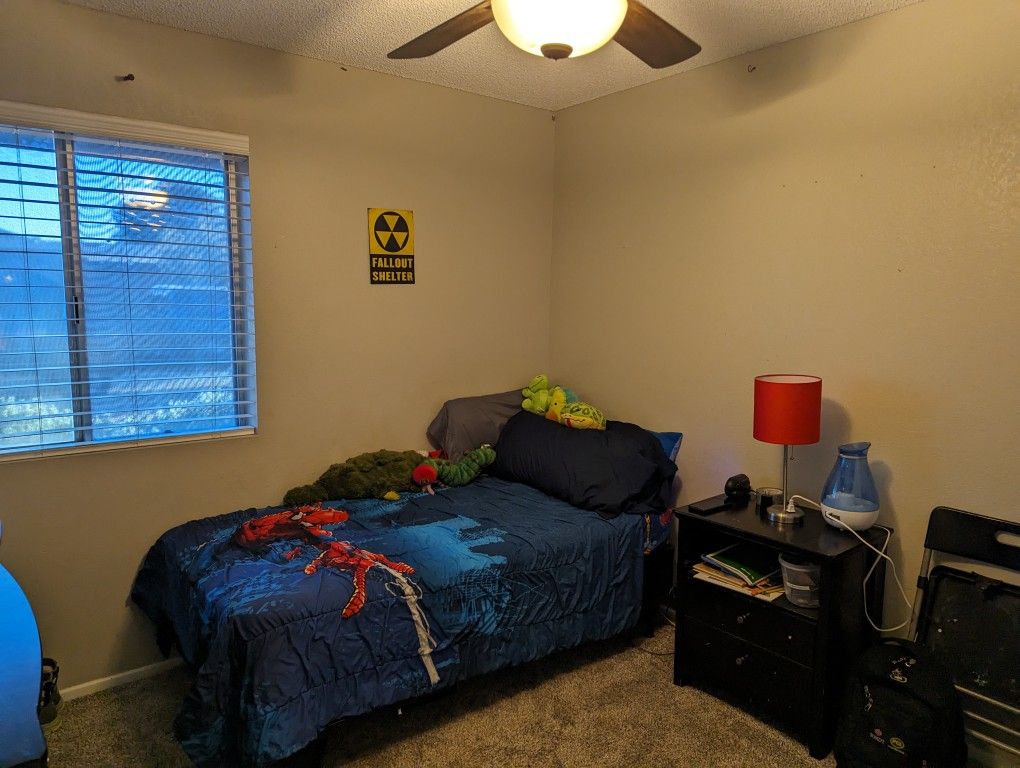 Twin Bed, Dresser, and Nightstand