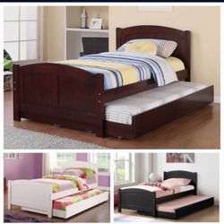 Twin Twin Size Trundle W Ortho Mattress Included 