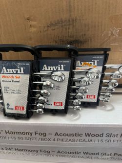 Anvil 6-Piece SAE Chrome Plated Wrench Set