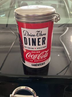 Coca-Cola Drive-Thru Diner Tin Storage Canister