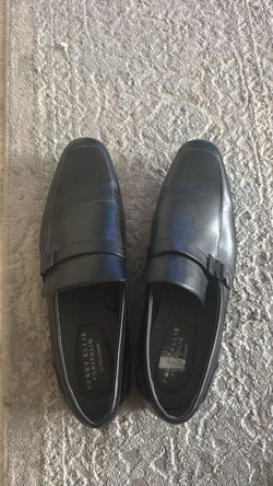 Perry Ellis Portfolio Black Leather Loafers