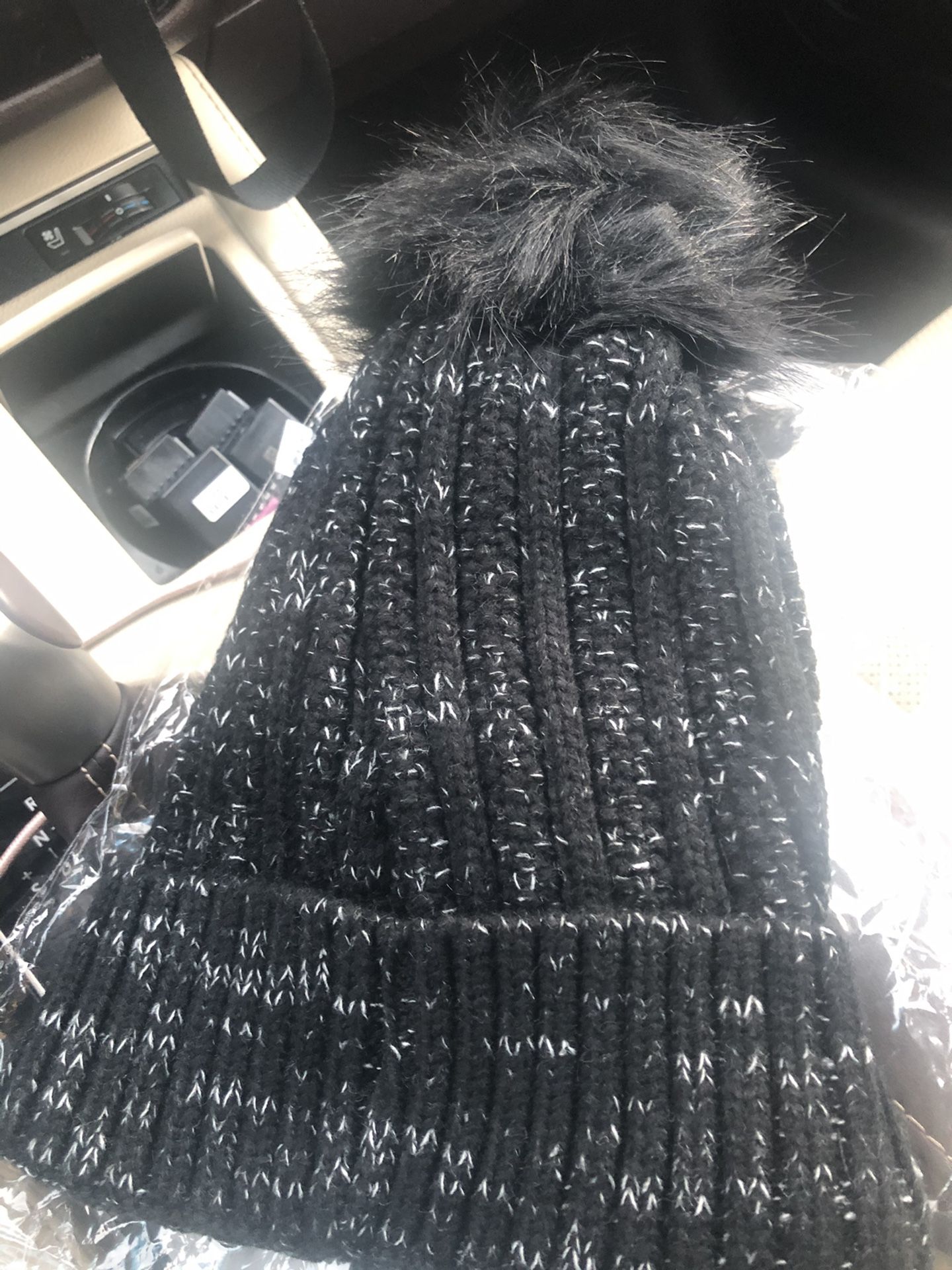 Hat With Puff Ball