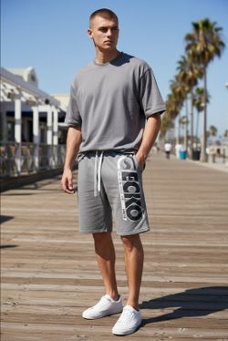 Ecko Unltd Size L Graphic Logo Light Gray Drawstring 3 Pocket Streetwear Shorts Excellent Condition. These are Ecko Unltd Men's Flyknit Marled Colorbl