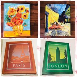 Set Of 4 Canvas Painting And Prints