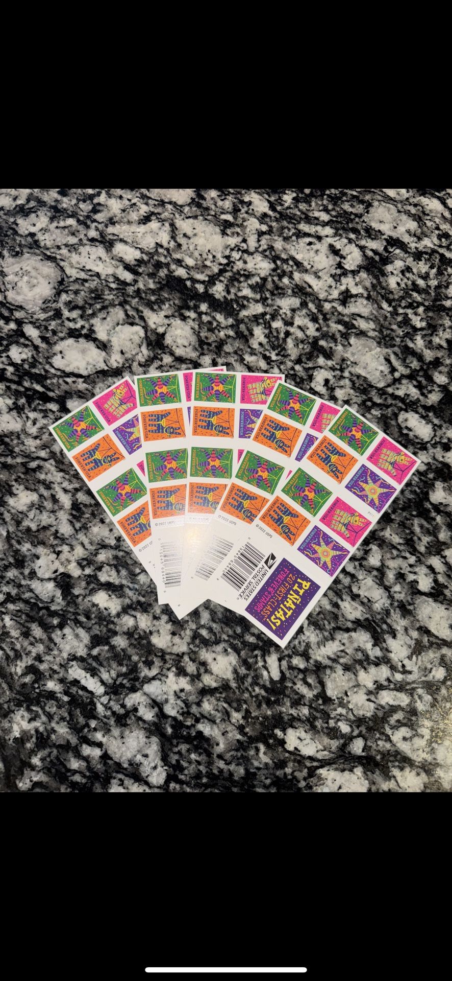 100 Piñatas First-Class Forever Stamps