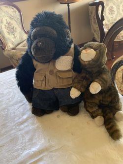 Ty Cat And Gorilla Stuffed Animals