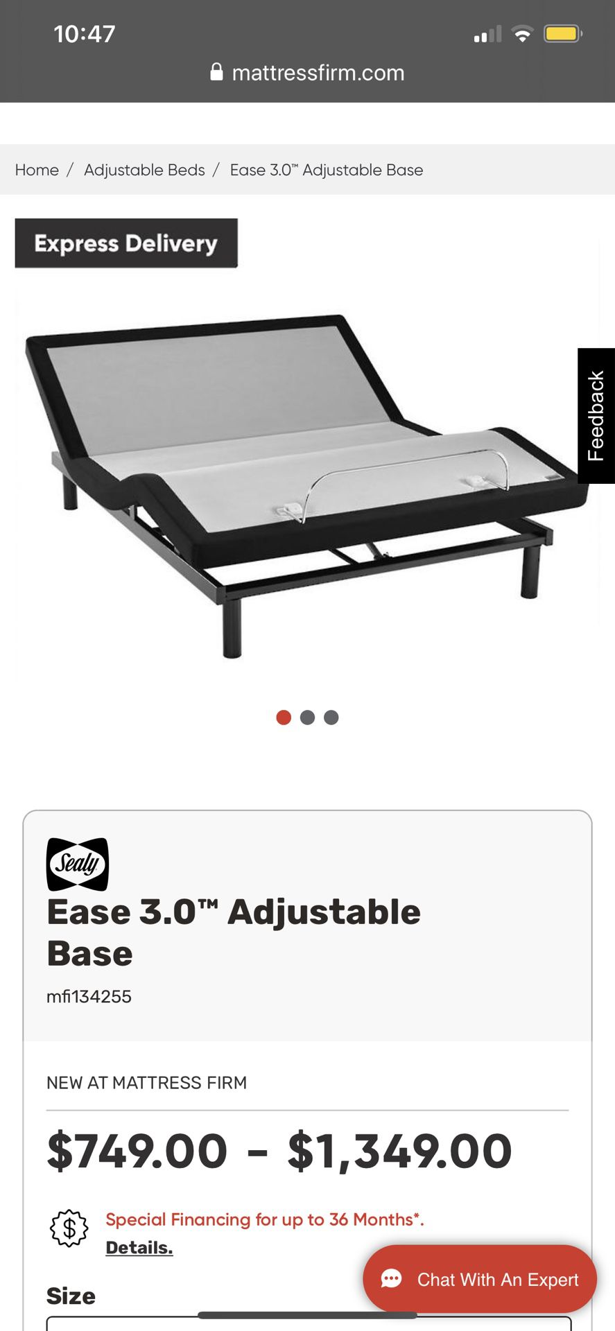 Adjustable bed frame (queen)