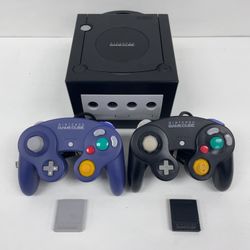 Nintendo GameCube Video Game Console Black + 2x Controllers